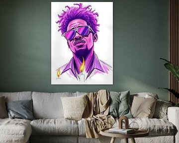 Homme abstrait violet