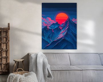 Neon Mountain Mondaufgang