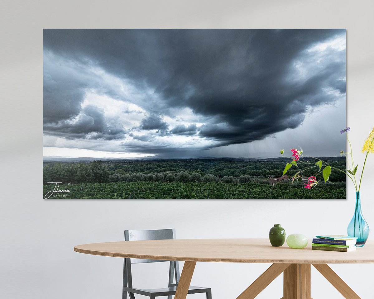 Voorbeeld van het werk in een kamer