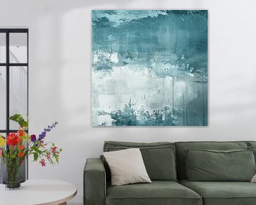 Turquoise Abstract | Serene Turquoise Dance