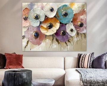 Lebendige florale Texturen