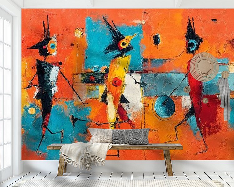 Voorbeeld van het werk in een kamer