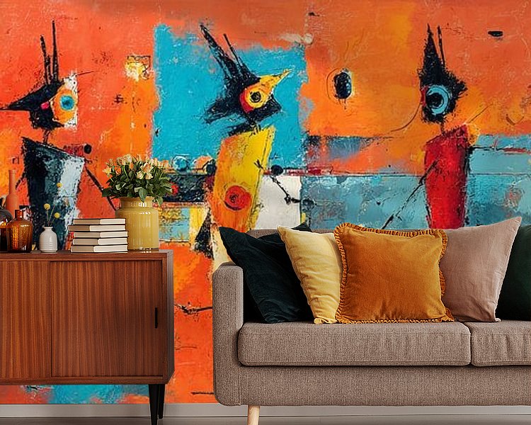 Voorbeeld van het werk in een kamer