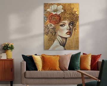 Gouden Vrouw | Bloemen