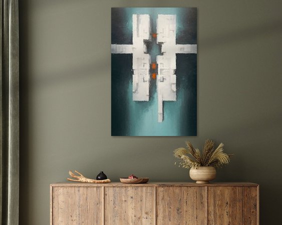 Voorbeeld van het werk in een kamer