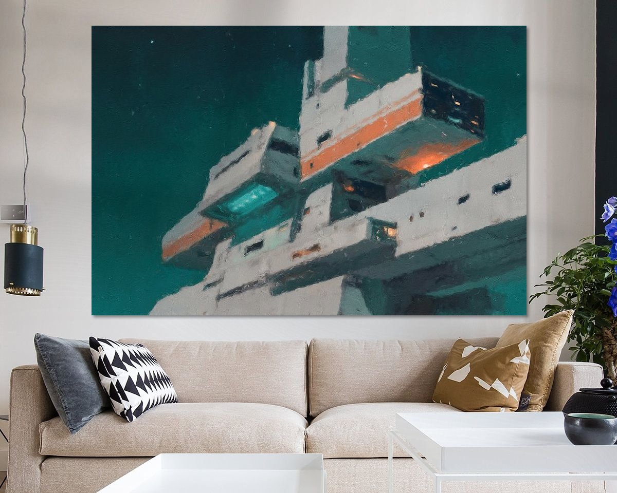 Voorbeeld van het werk in een kamer