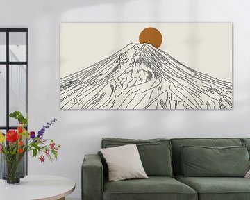 Mount Fuji: zonsopkomst boven het hart van Japan van Daring Dutch Designers