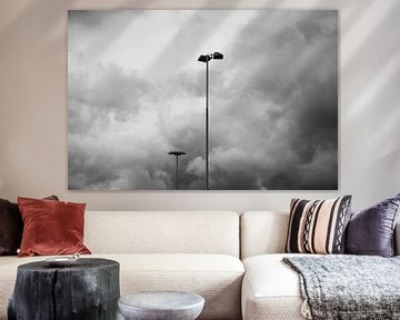 Threatening clouds over the landscape