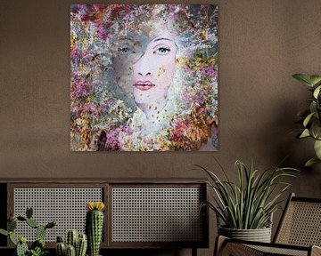 Kleurrijk vrouwenportret van Yke de Vos