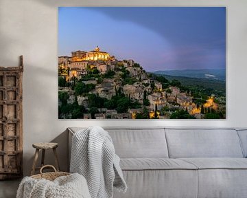 Gordes Dorf Abendansicht in der Provence von Sjoerd van der Wal Fotografie