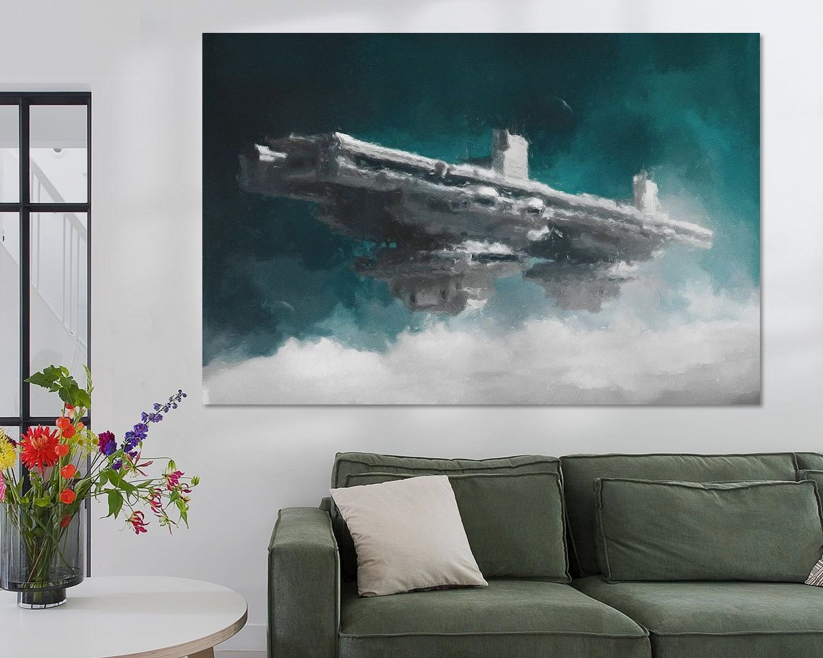 Voorbeeld van het werk in een kamer