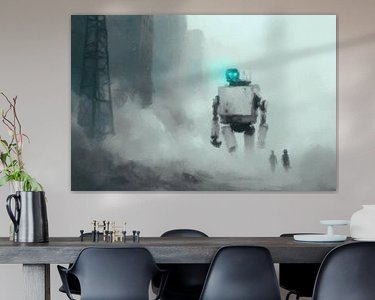 Voorbeeld van het werk in een kamer