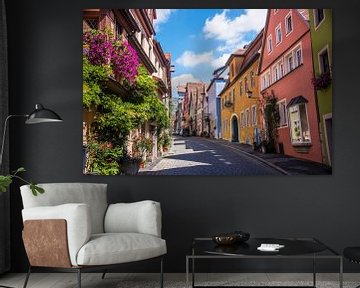 Bunte Straße in Rothenburg