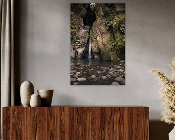 Mountain waterfall in the Azores by Beeldspraak