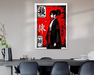 Anime Samurai Girl Japon sur Ruzerin