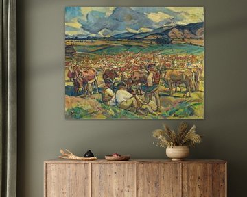 De veemarkt in Heľpa, Gustáv Mallý