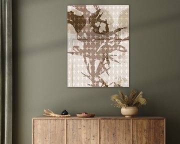 Abstract nature with layered patterns in neutral beige and brown by Dina Dankers