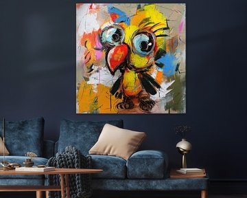 Colourful Parrot with Big Eyes