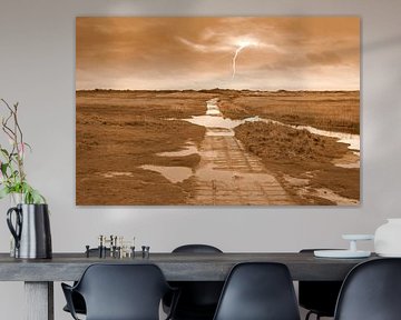 Der Slufter nach einem Regenschauer in Sepia von Jose Lok