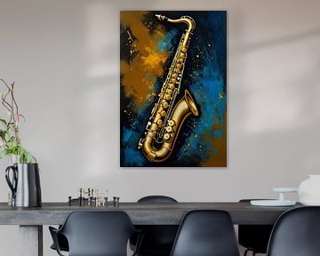 Saxofoon Abstract Splatter van MIROKKU