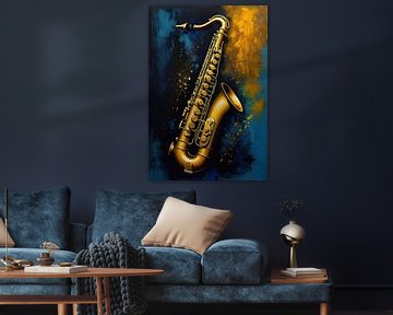 Saxofoon Abstract Splatter van MIROKKU