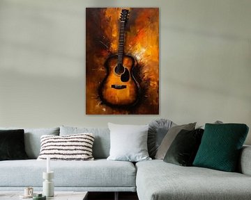 Akoestische gitaar Abstract Splatter van MIROKKU