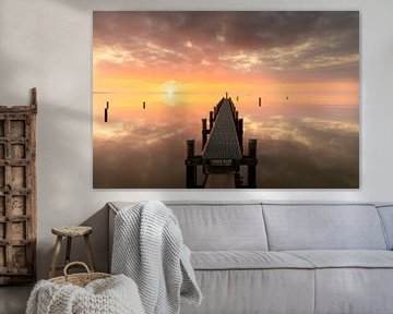 Steiger in het IJsselmeer tijdens zonsondergang van KB Design & Photography (Karen Brouwer)