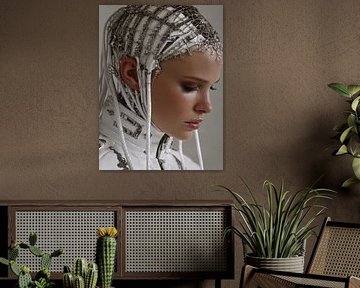 surrealistisches Porträt Frau von Egon Zitter