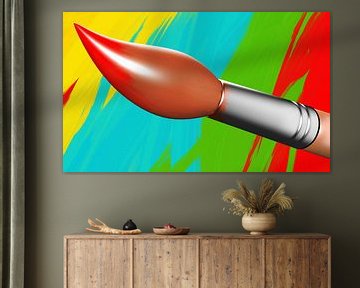 Paintbrush colorful painted background von Jan Brons
