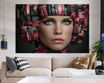 surrealistic portrait of woman