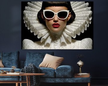 surrealistic portrait of woman