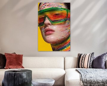 surrealistic portrait of woman