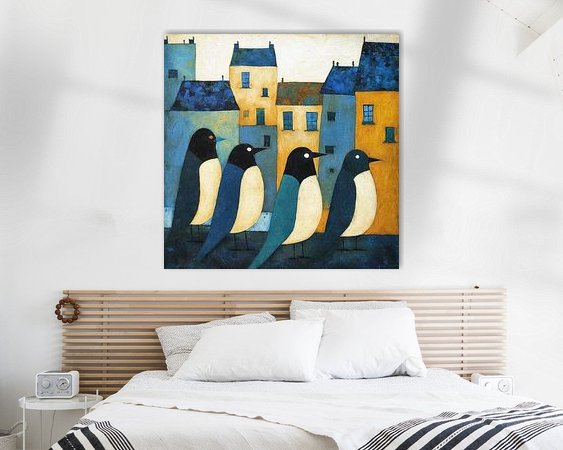 Voorbeeld van het werk in een kamer