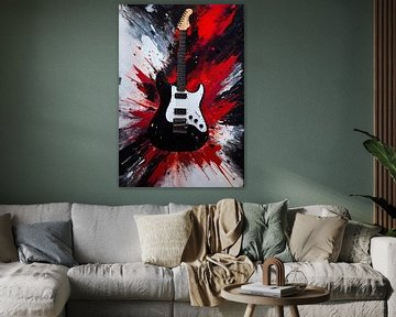 Elektrische gitaar abstracte kunst van MIROKKU
