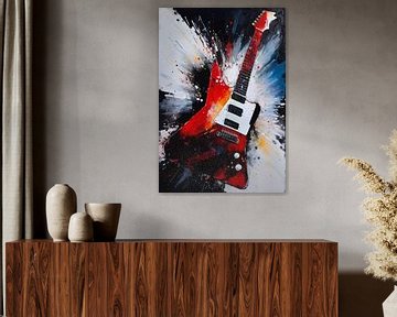 Elektrische gitaar abstracte kunst van MIROKKU
