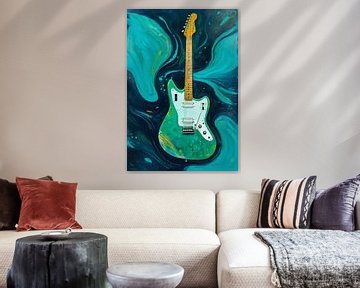 Elektrische gitaar abstracte kunst van MIROKKU
