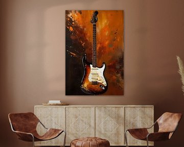 Elektrische gitaar abstracte kunst van MIROKKU