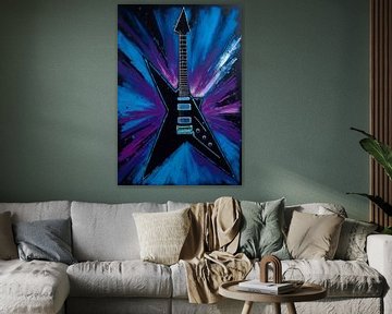 Elektrische gitaar abstracte kunst van MIROKKU