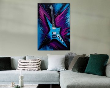 Elektrische gitaar abstracte kunst van MIROKKU
