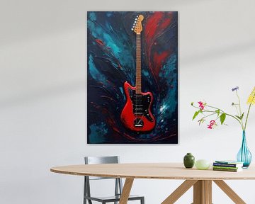 Elektrische gitaar abstracte kunst van MIROKKU