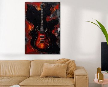 Elektrische gitaar abstracte kunst van MIROKKU