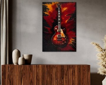 Elektrische gitaar abstracte kunst van MIROKKU