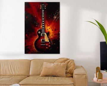 Elektrische gitaar abstracte kunst van MIROKKU