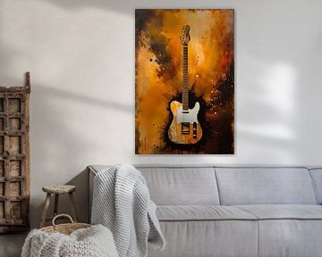 Elektrische gitaar abstracte kunst van MIROKKU