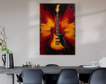 Elektrische gitaar abstracte kunst van MIROKKU