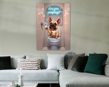 Chiot Bulldog "Are You Pooping&quot ; sur MIROKKU