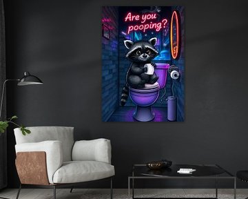 Le raton laveur "Are You Pooping&quot ; sur MIROKKU