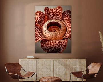 Rafflesia Arnoldii Exotische Tropische Botanische Blumen Kunst von coretan tangan