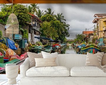 Boottocht over het Dutch Canal bij Negombo, Sri Lanka. van Patrick Fotografeert