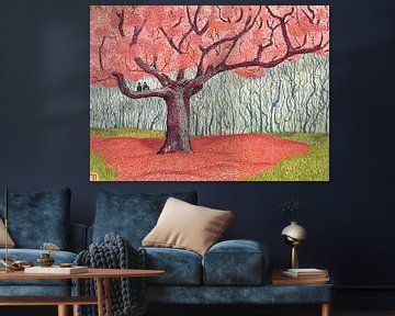 Red Tree van Yvonne Jansen